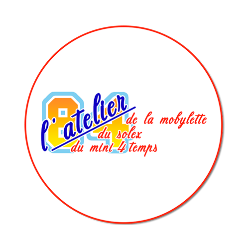 Logo L ATELIER 84 MINI 4 TEMPS DE LA MOBYLETTE ET DU SOLEX